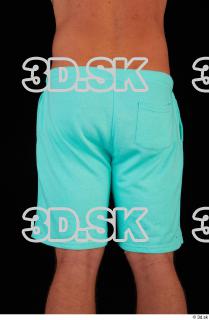 Leg turquoise shorts brown shoes of Leland 0005